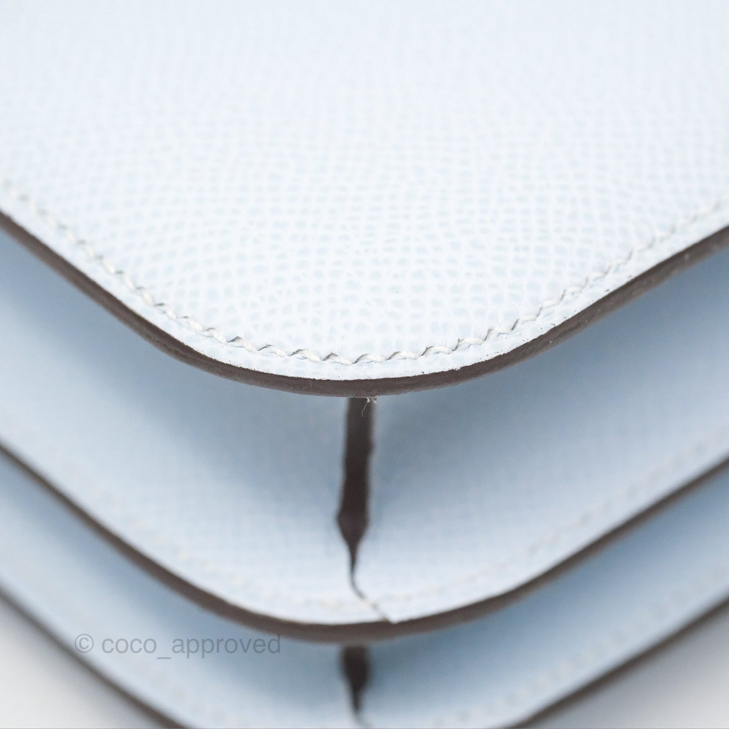 Hermès Constance Mini 18cm Blue Brume Epsom Palladium Hardware