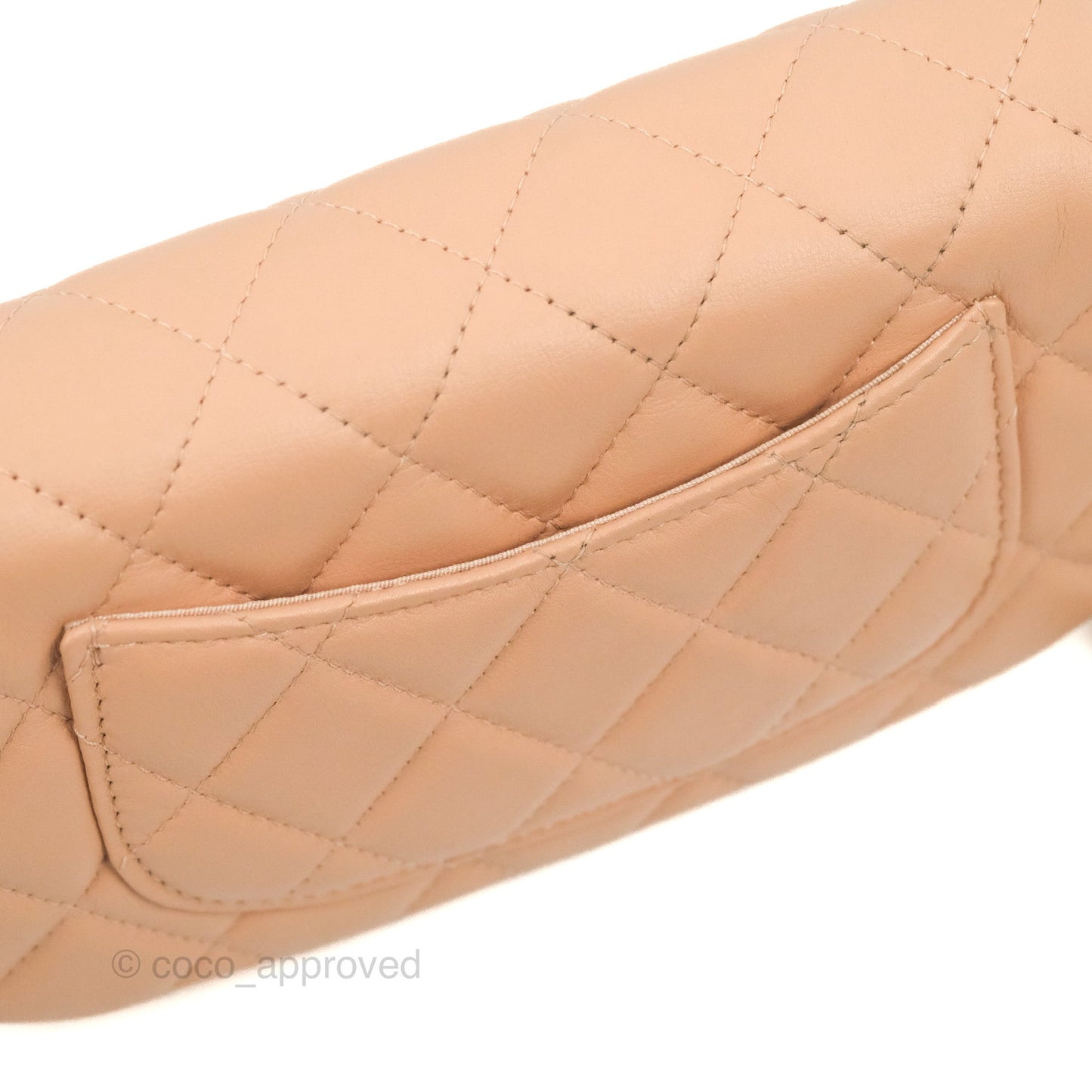 Chanel Clutch with Chain Beige Pink Calfskin Aged Gold Hardware
