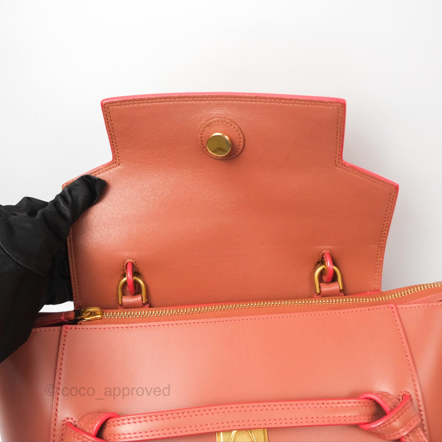 Celine Micro Belt Bag Terracotta Smooth Leather Gold Hardware