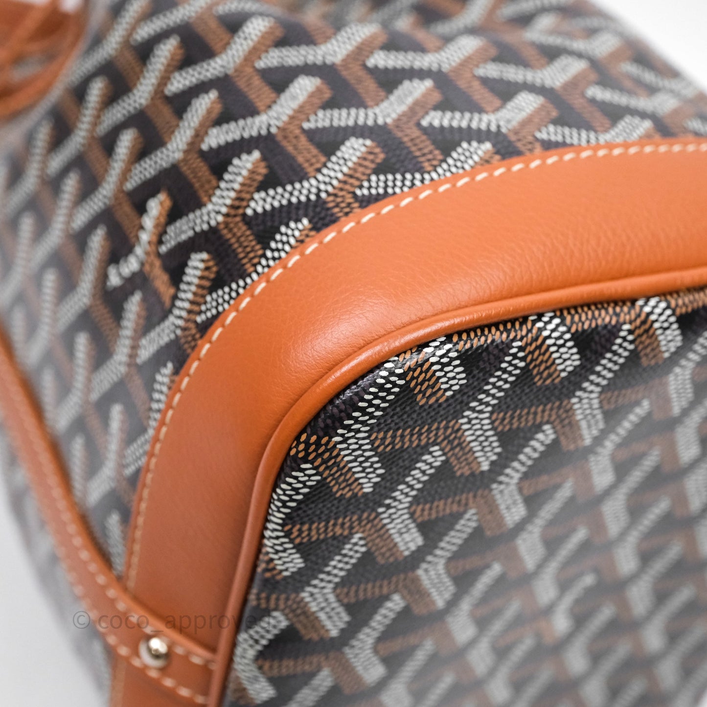 Goyard Petit Flot Bucket Bag Black & Tan Goyardine