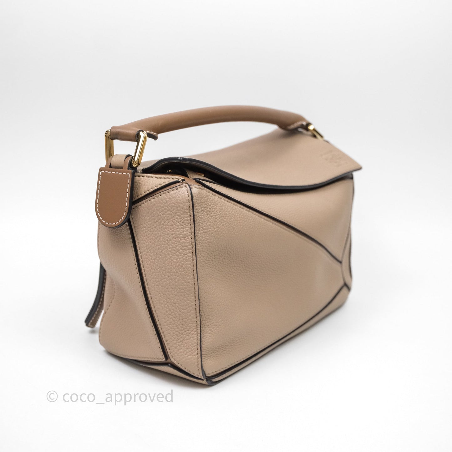 Loewe Small Puzzle Bag Sand Mink Grained Calfskin