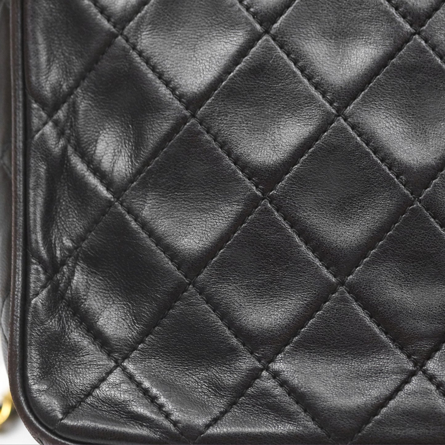 Chanel Vintage Small Camera Bag Black Lambskin Gold Hardware