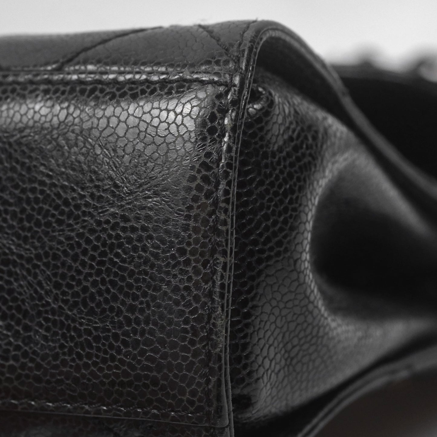 Chanel Quilted Single Flap Bag Soft Caviar Black Ruthenium Hardware