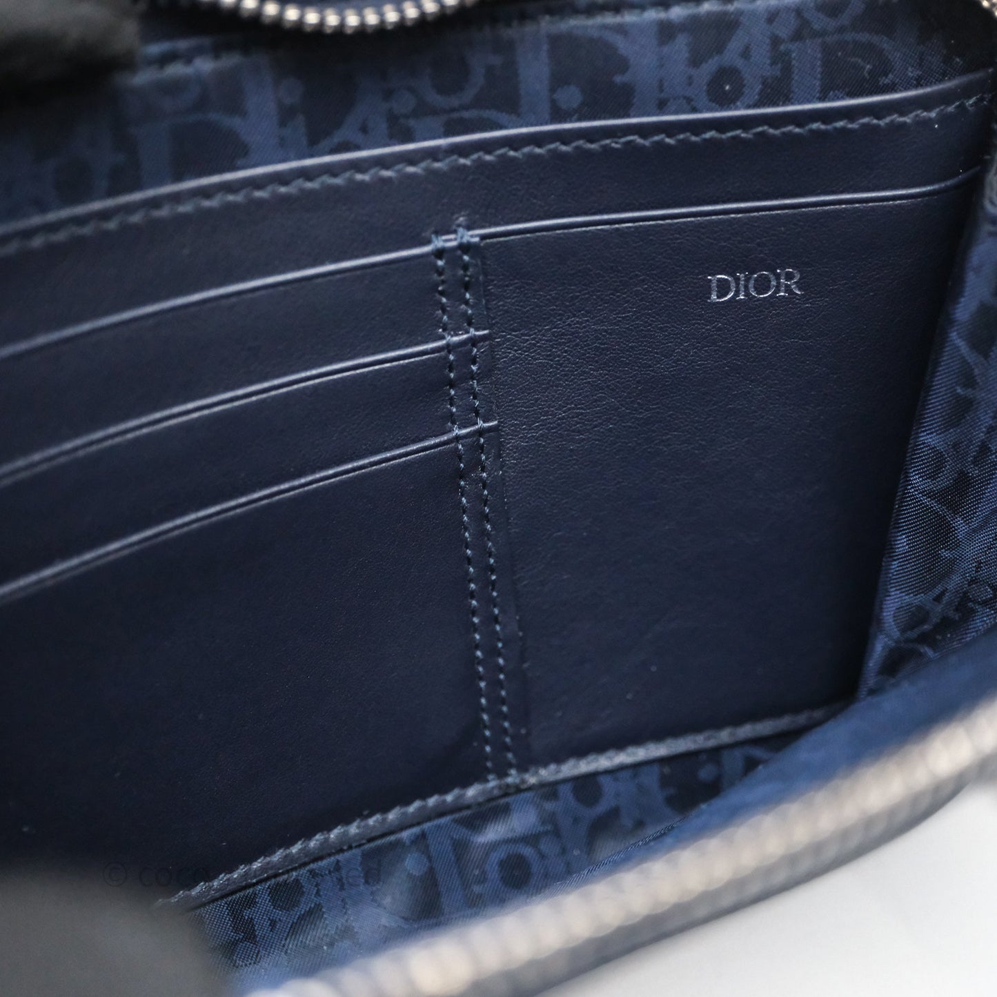 Christian Dior x Air Jordan Messenger Bag Navy Silver Hardware