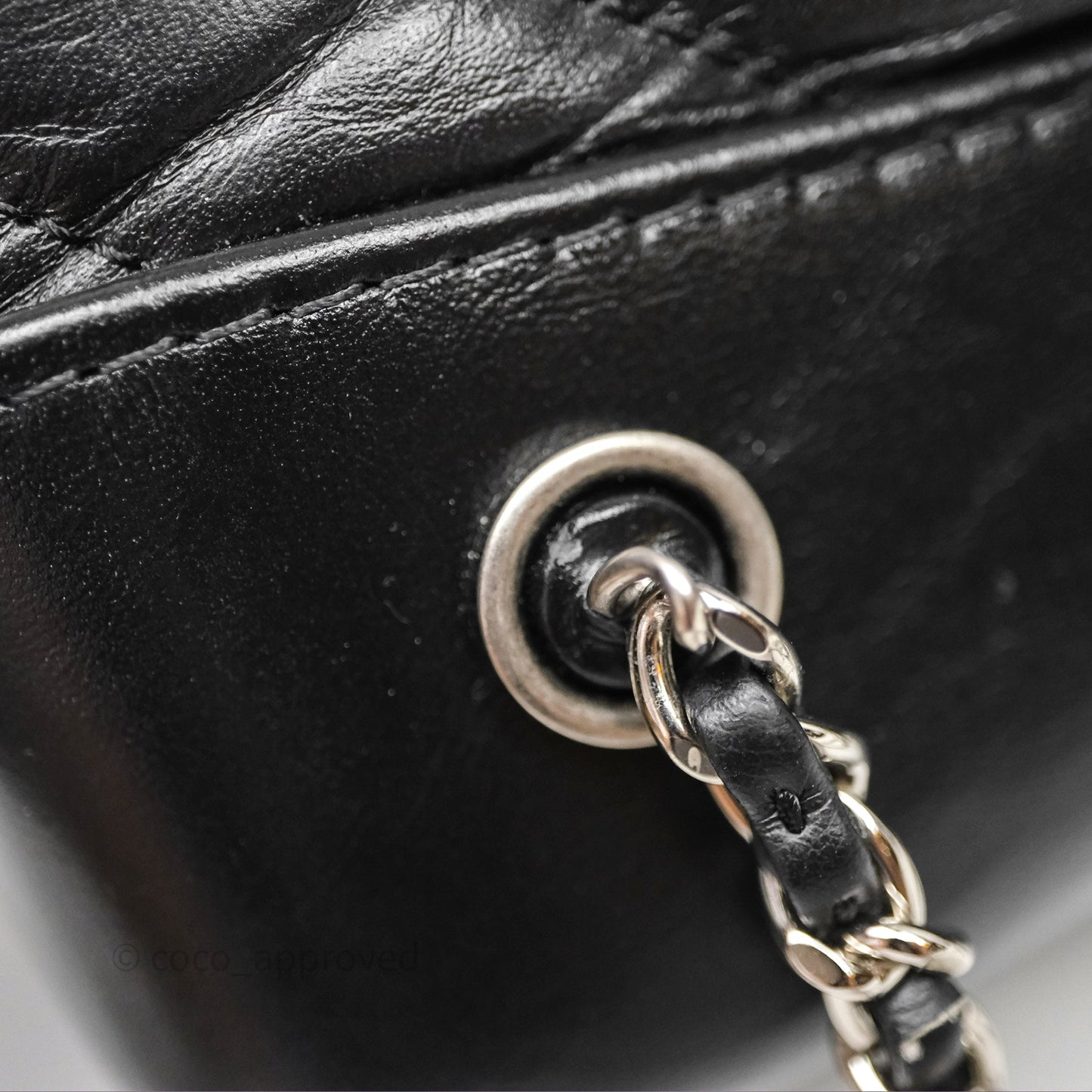 Chanel Small Chevron Gabrielle Backpack Black Aged Calfskin