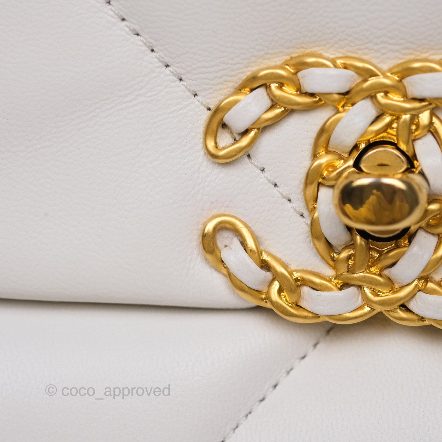 Chanel 19 Small White Mixed Hardware