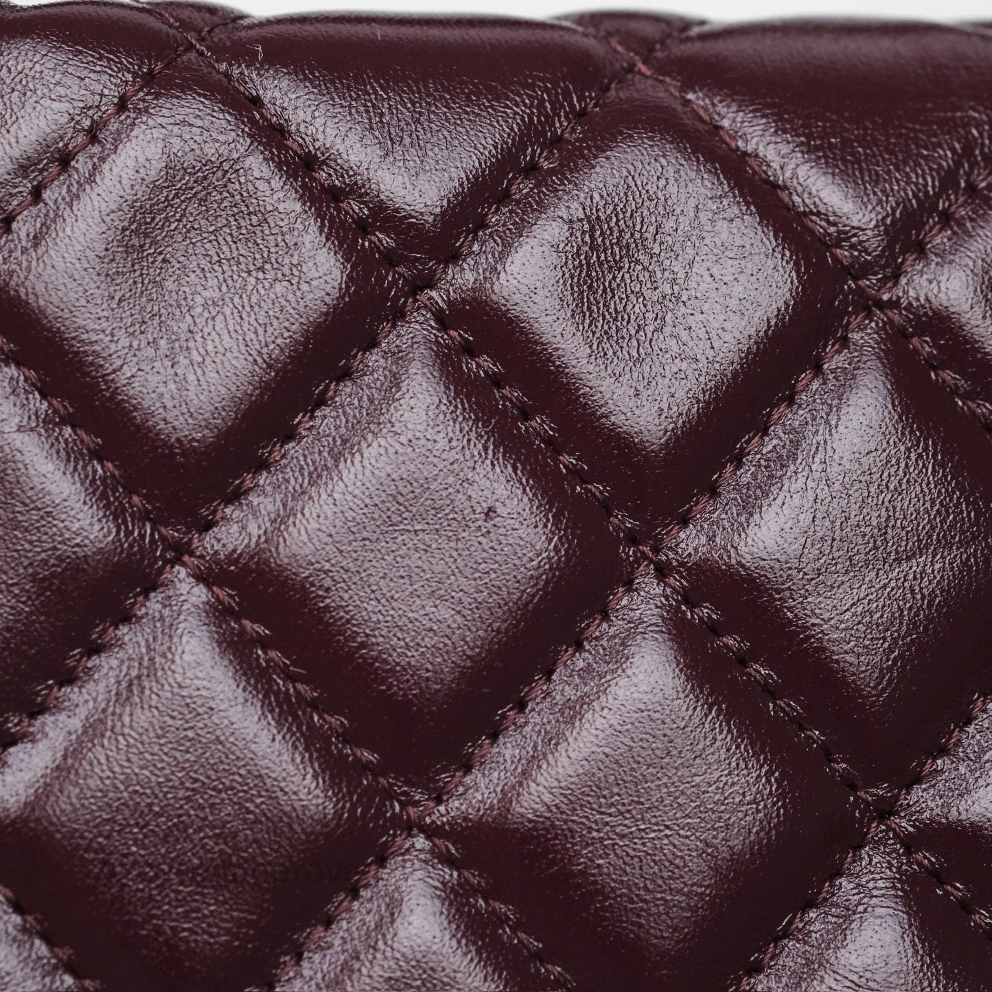 Chanel Mini Hobo Pouch Dark Burgundy Shiny Crumpled Calfskin Aged Gold Hardware