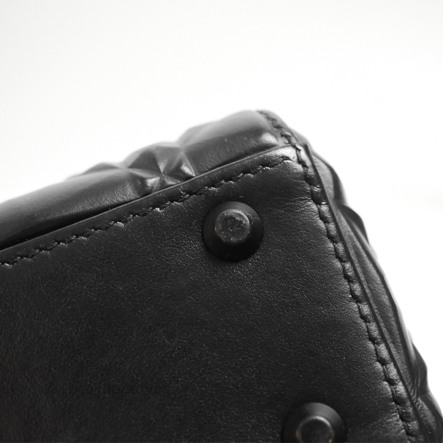 Dior Mini Lady Dior So Black Cannage Calfskin with Diamond Motif