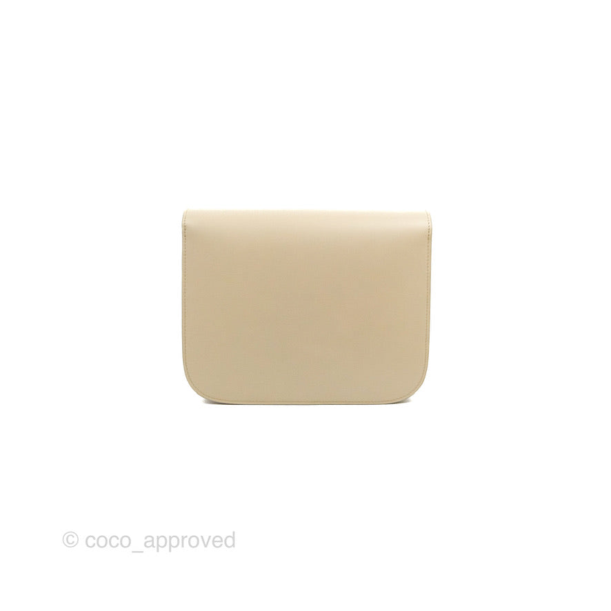 Celine Medium Classic Box Flap Ivory Calfskin