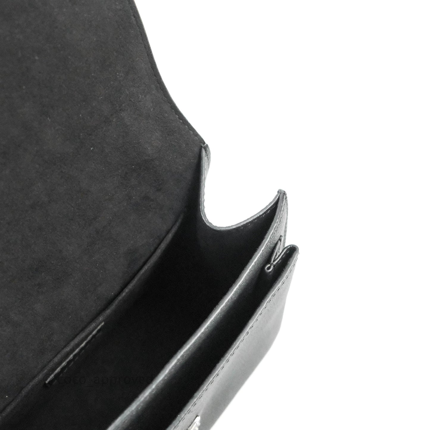 Louis Vuitton Calfskin My Lockme BB Bag Black Silver Hardware