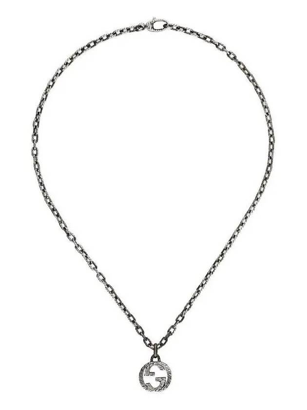 Luxury Gucci Trending 2025 Women's Interlocking G Pendant Necklace Silver
