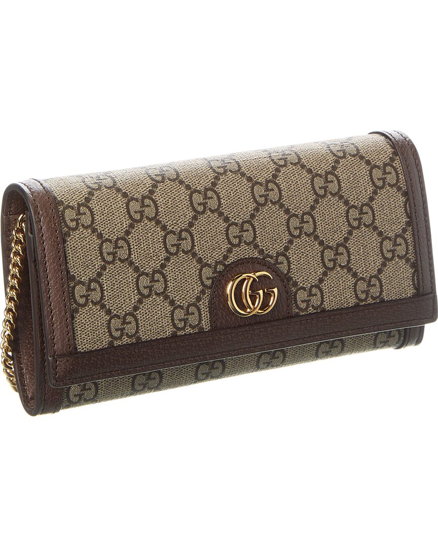 Luxury Gucci Trending 2025 Ophidia GG Supreme Canvas & Leather Wallet On Chain