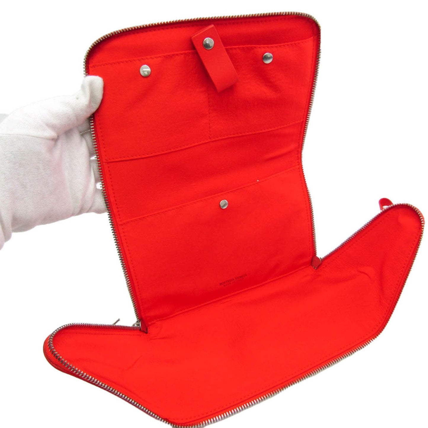 Luxury Bottega Veneta Organizer  Leather Clutch Bag ()