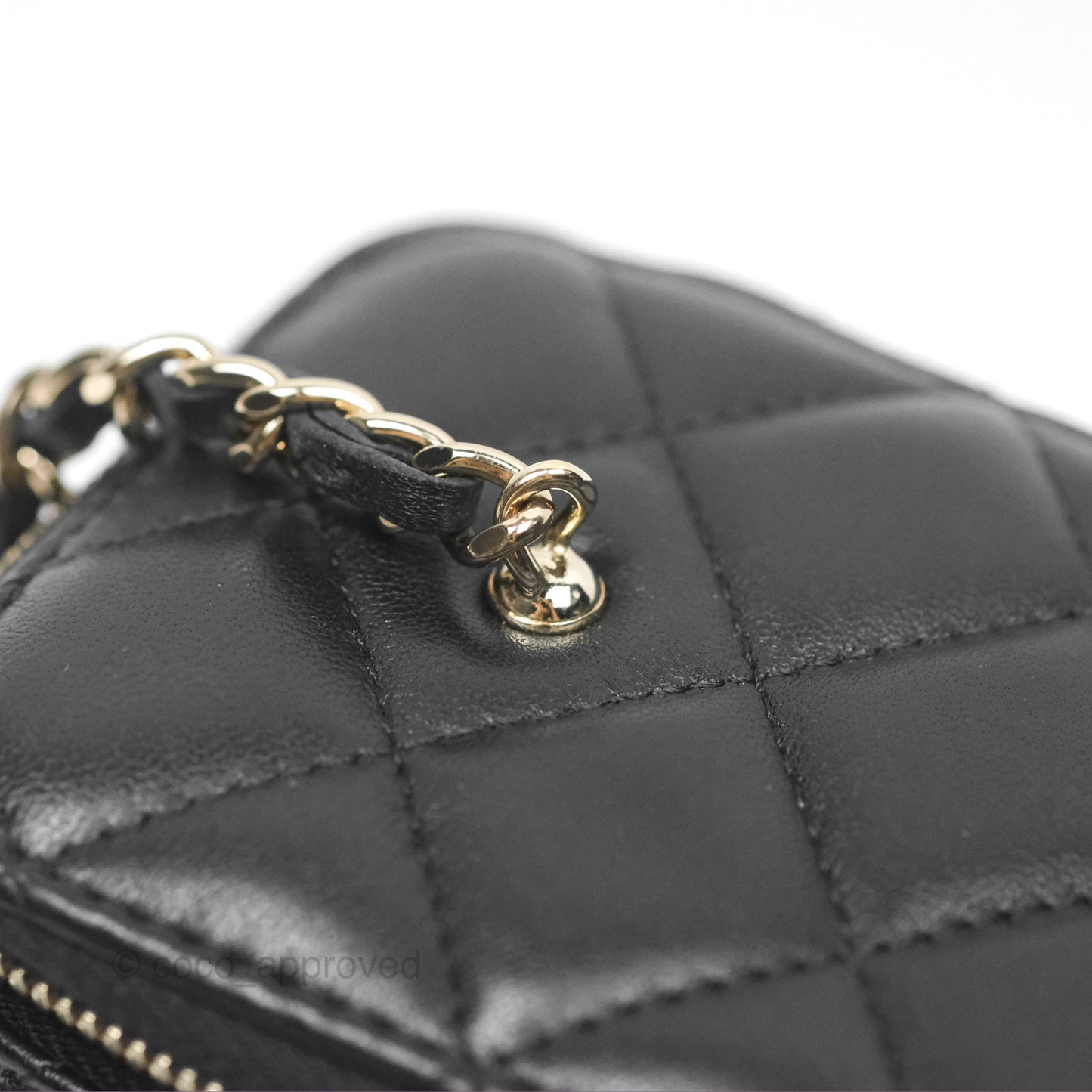 Chanel Ball Crush Vanity with Chain Black Lambskin Gold Hardware