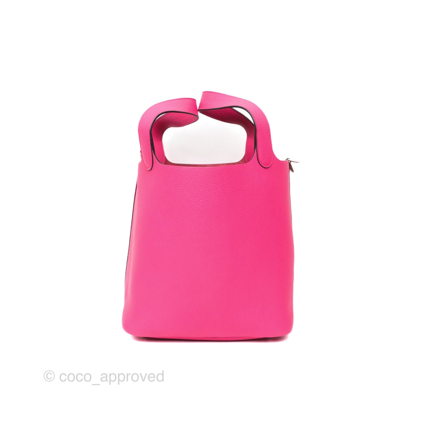 Hermès Picotin Lock 22 Rose Shocking 5R Taurillon Maurice Palladium Hardware