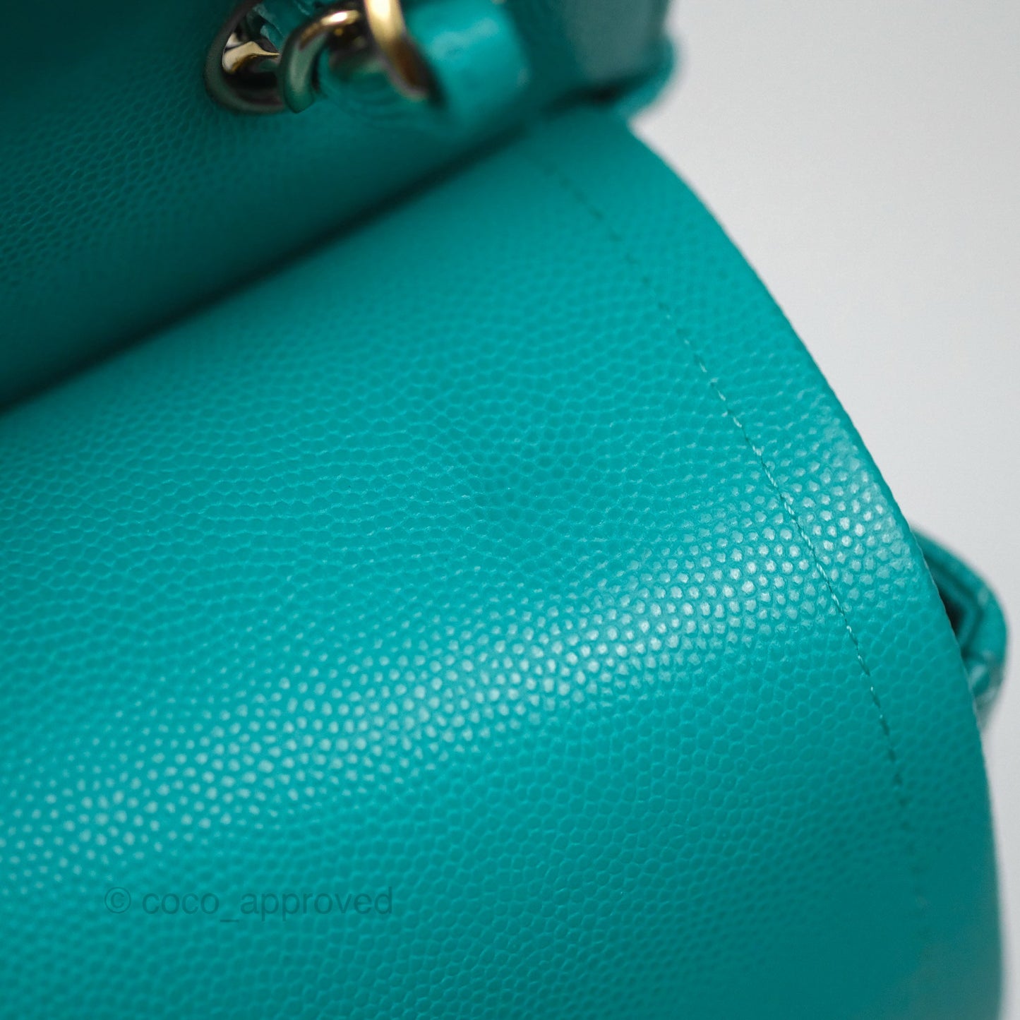 Chanel Jumbo Double Flap Turquoise Caviar Gold Hardware⁣⁣