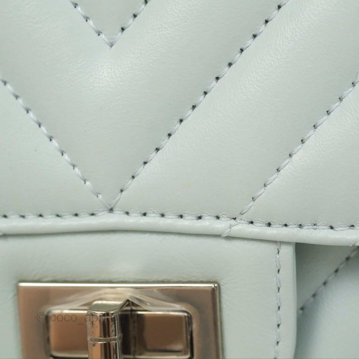Chanel Mini Reissue 224 Blue Aged Calfskin Silver Hardware