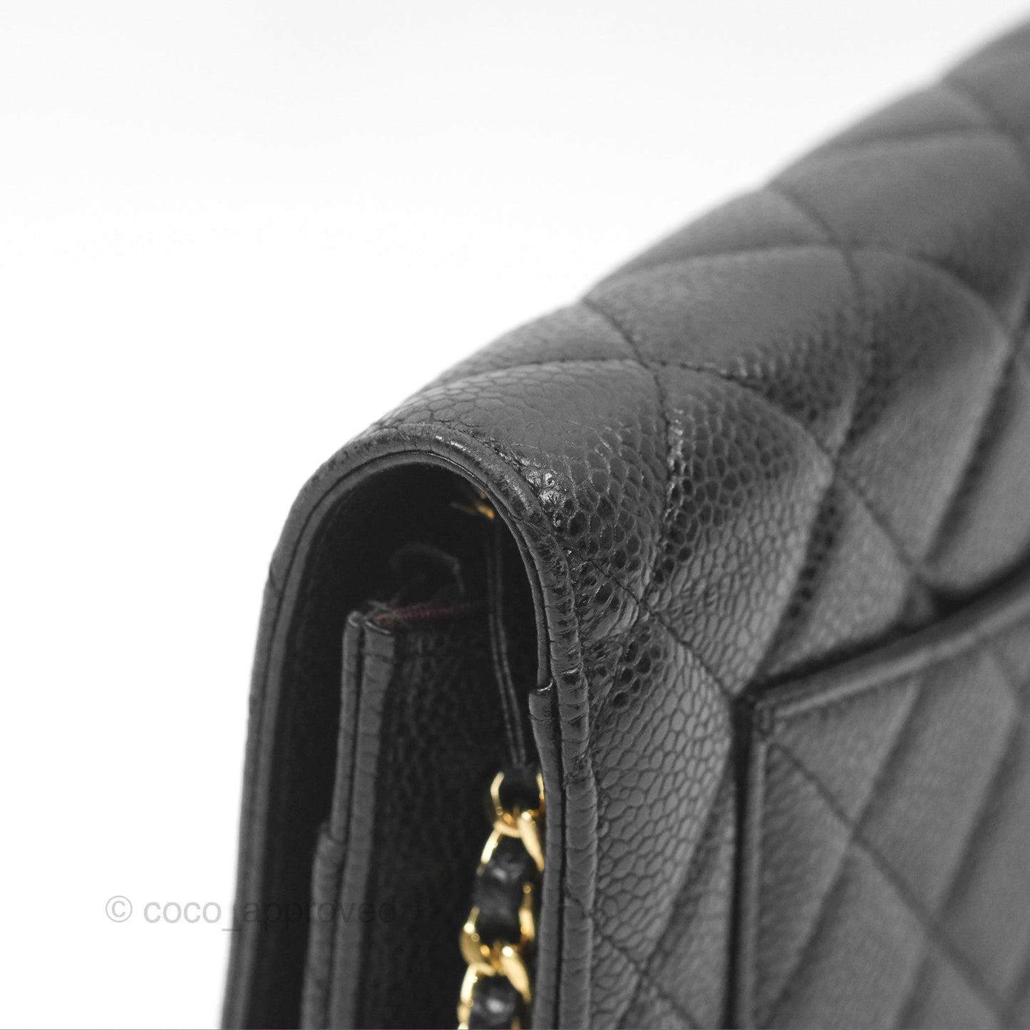 Chanel Quilted Classic Wallet On Chain WOC Black Caviar Gold Hardware