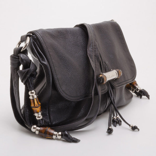 Luxury Gucci Trending 2025 Black Leather Jungle Messenger..