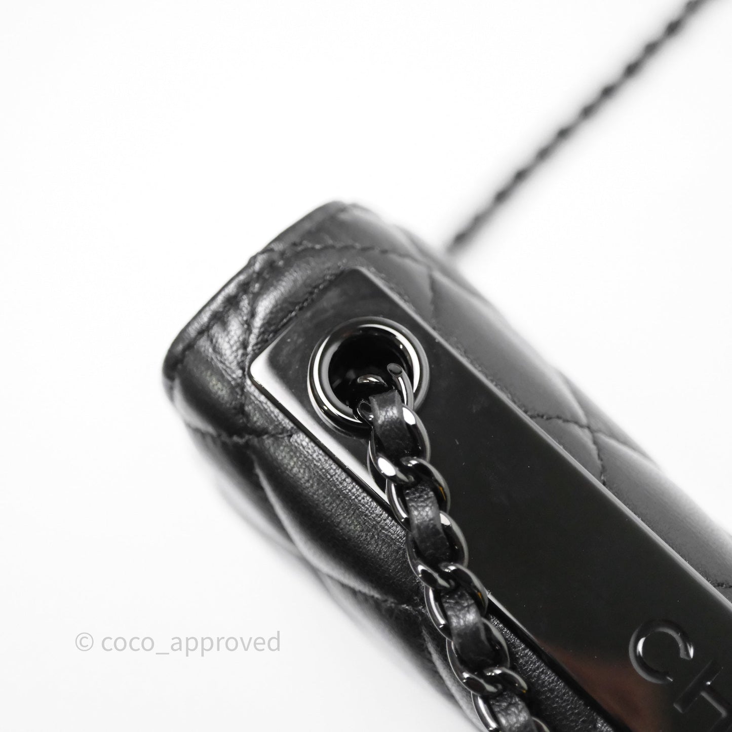 Chanel Quilted Trendy CC WOC Wallet On Chain So Black Lambskin