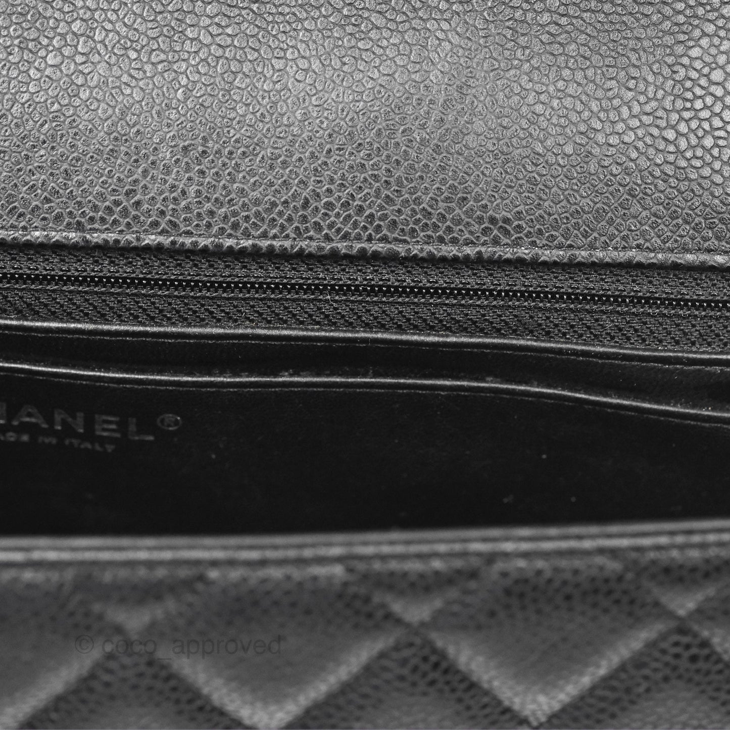 Chanel Quilted Maxi Single Flap Black Caviar Silver Hardware