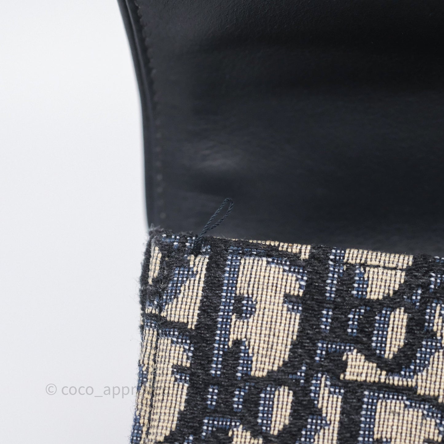 Christian Dior Blue Dior Oblique Jacquard Saddle Belt Pouch