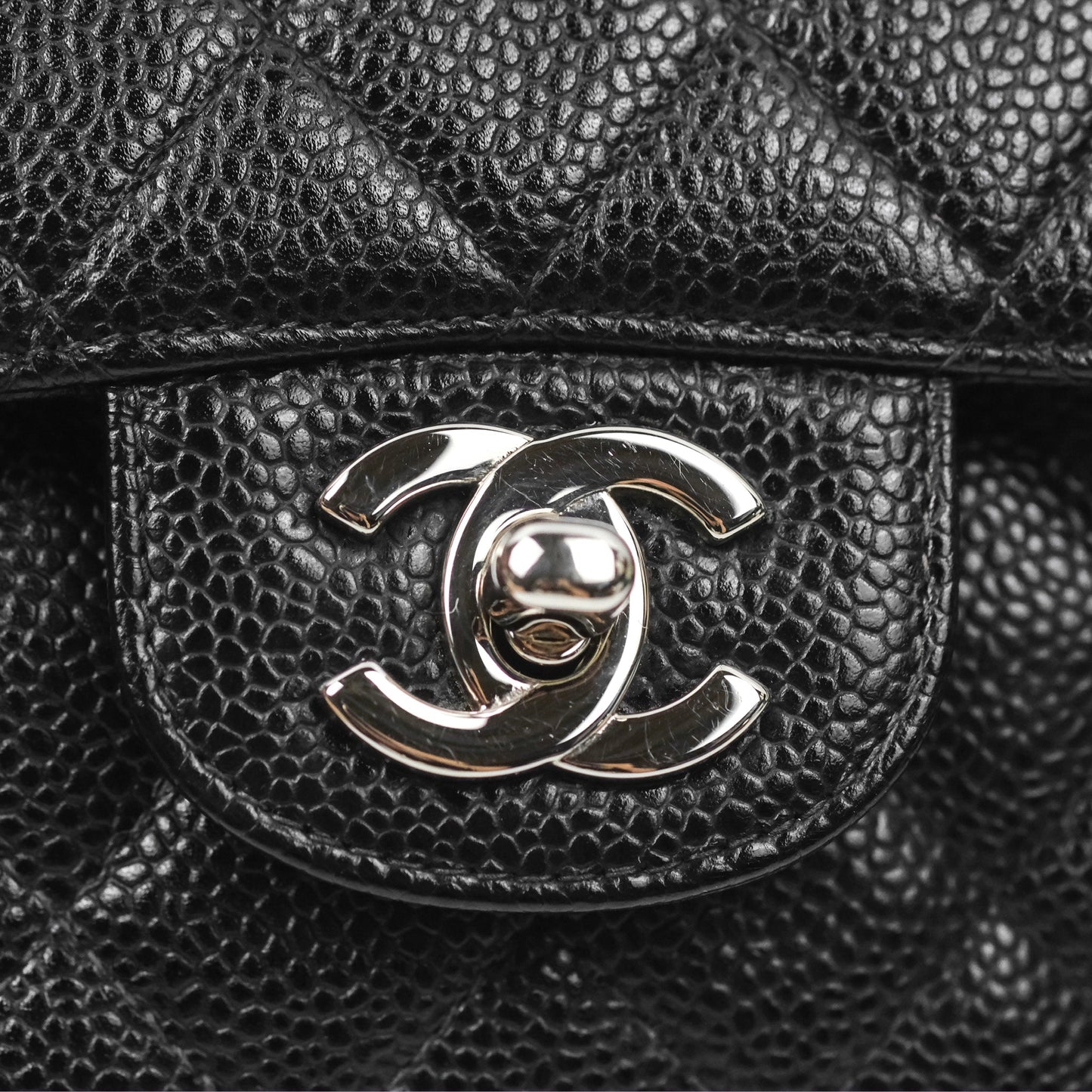 Chanel Small Classic Flap Quilted Black Caviar Silver Hardware