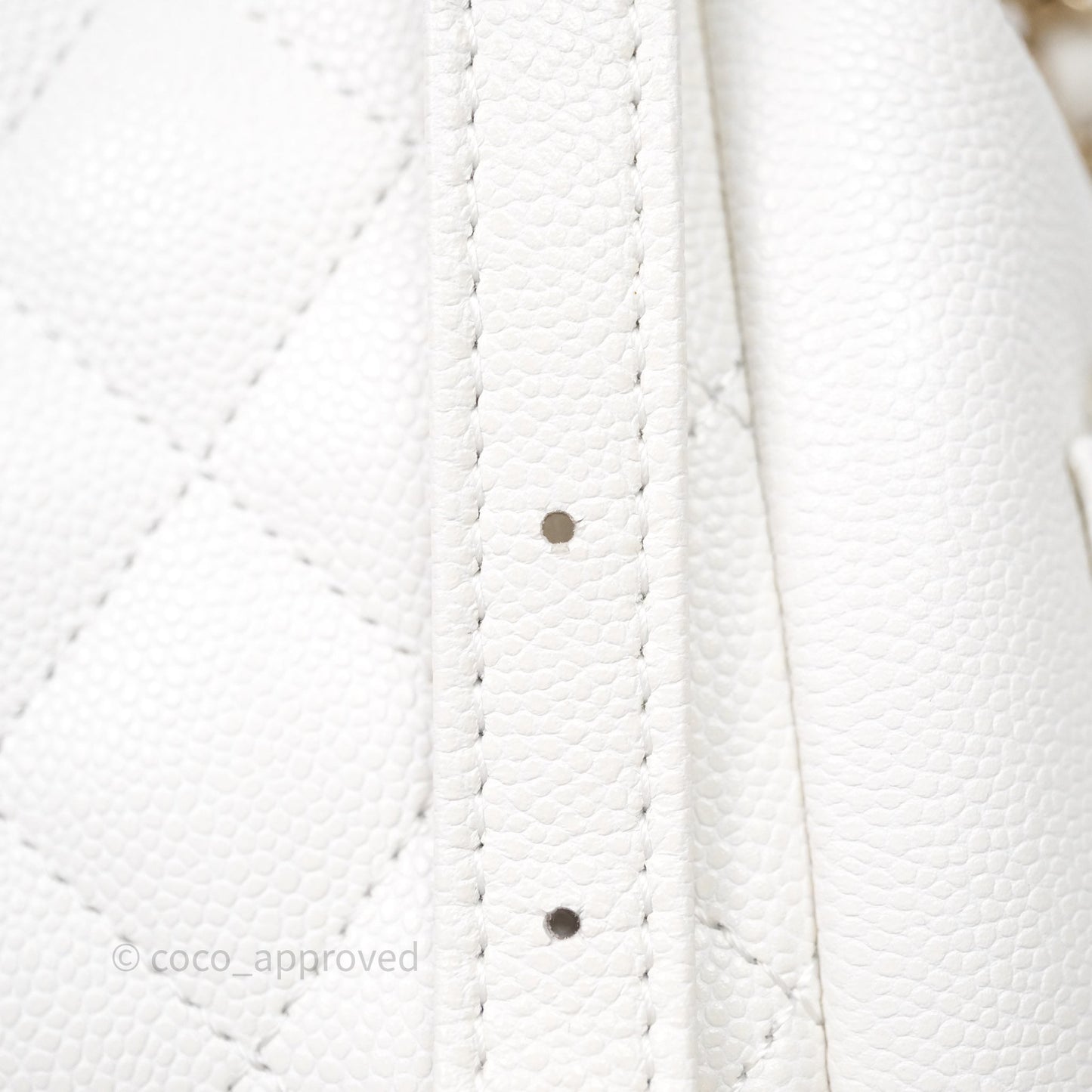 Chanel Small Duma Backpack Caviar White Gold Hardware