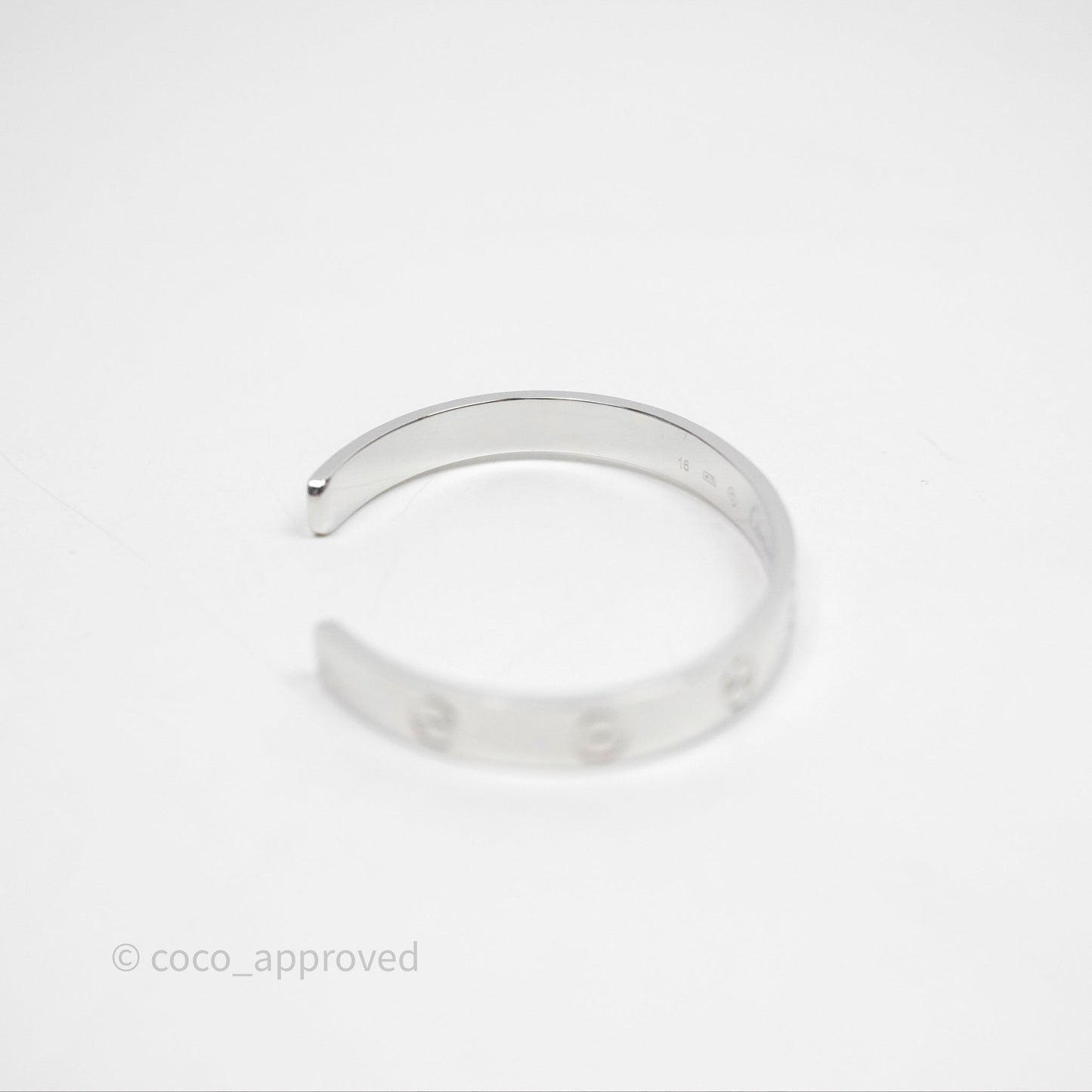 Cartier Love Bracelet Open Classic Model White Gold
