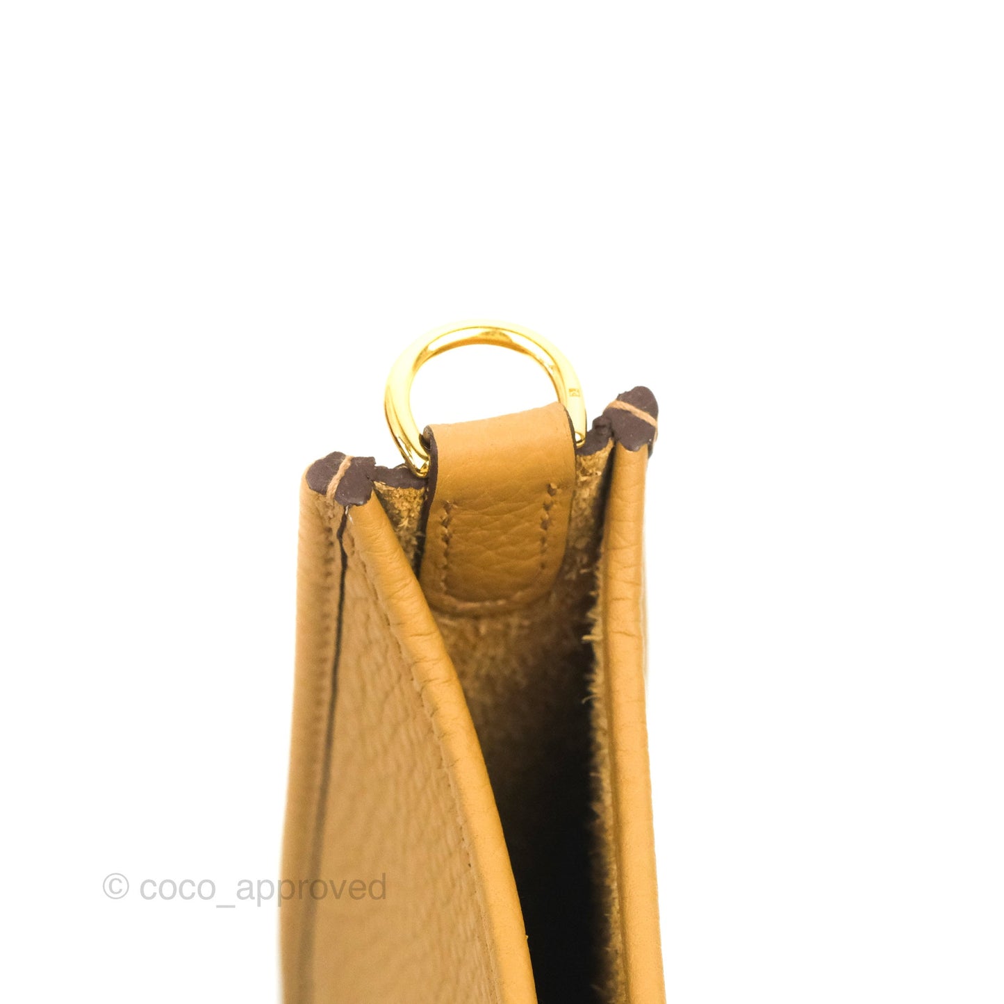 Hermès Mini Evelyne 16 Biscuit 48 Camel Clemence Gold Hardware