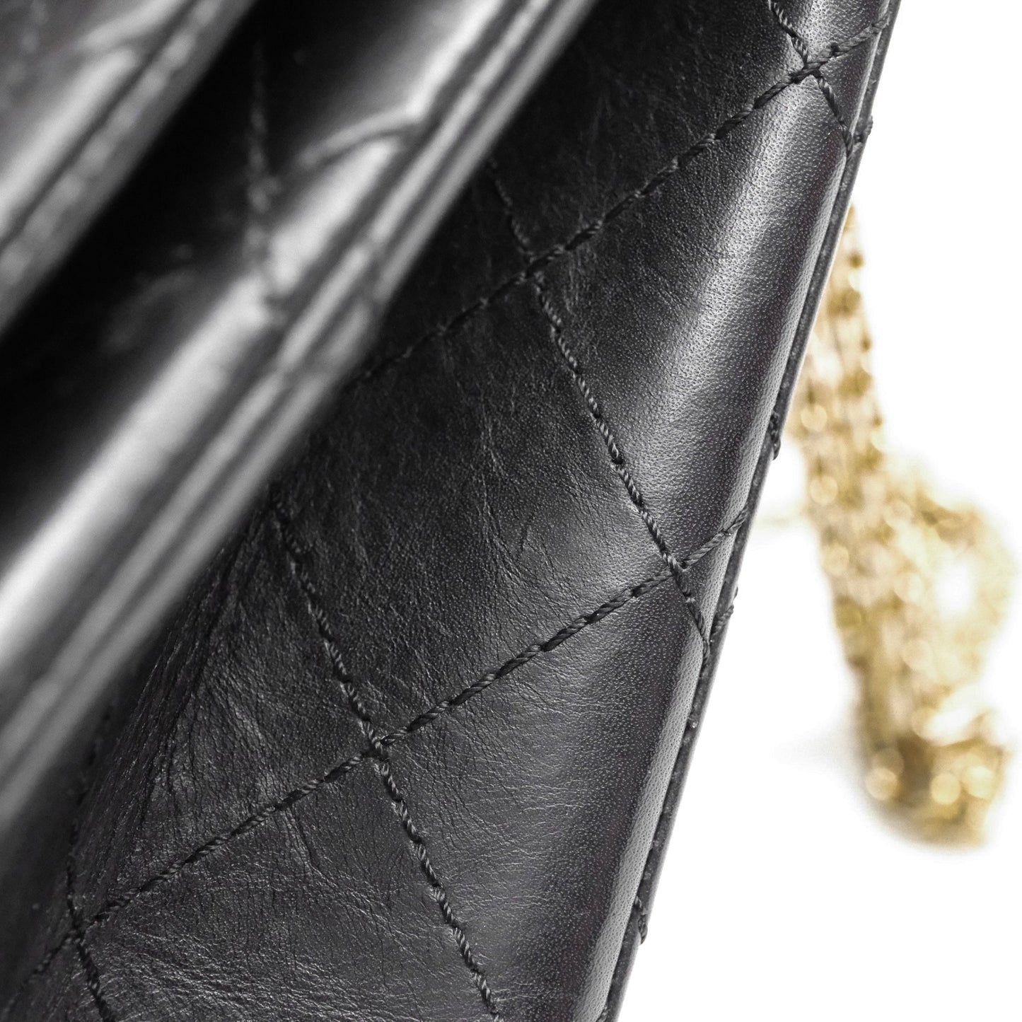 Chanel Reissue Quilted Aged Calfskin Black Gold Hardware 226