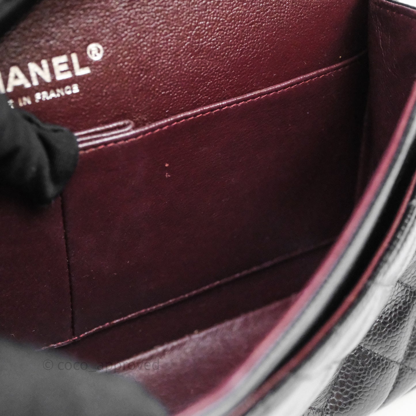 Chanel Classic M/L Medium Flap Quilted Black Caviar Silver Hardware