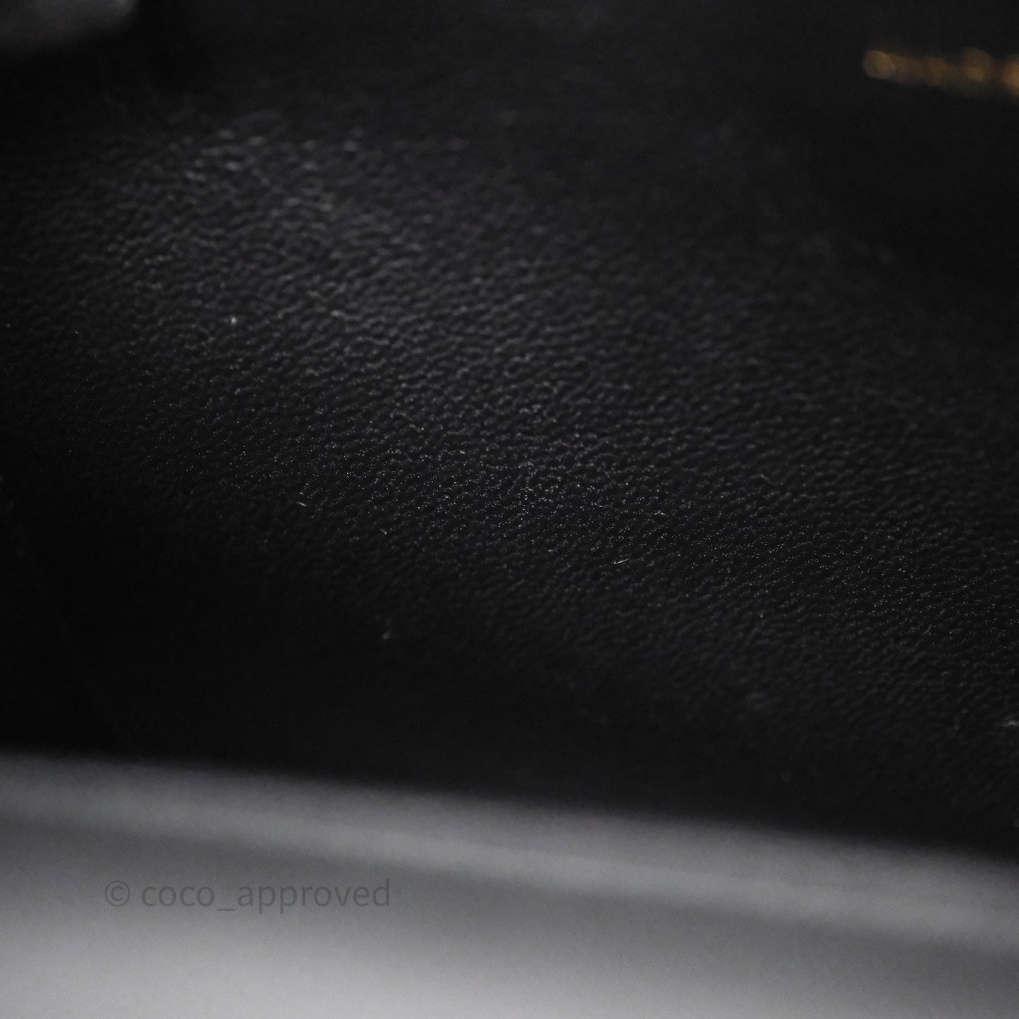 Chanel Top Handle Wallet On Chain WOC Black Lambskin Gold Hardware