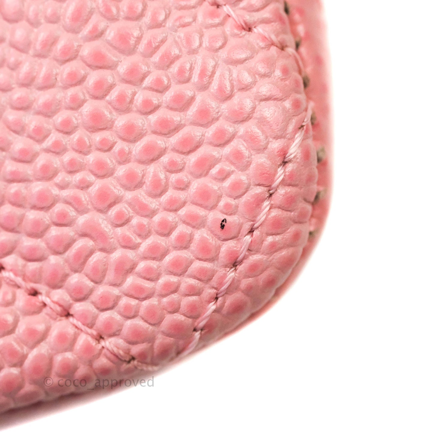 Chanel Quilted M/L Medium Double Flap Pink Caviar Silver Hardware