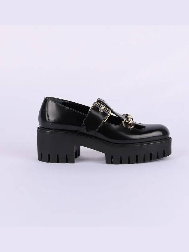 Luxury Gucci Trending 2025 Horsebit Mary Jane High Loafers Black