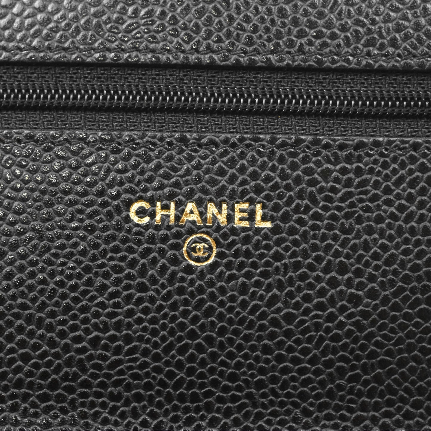 Chanel Quilted Classic Wallet On Chain WOC Black Caviar Gold Hardware