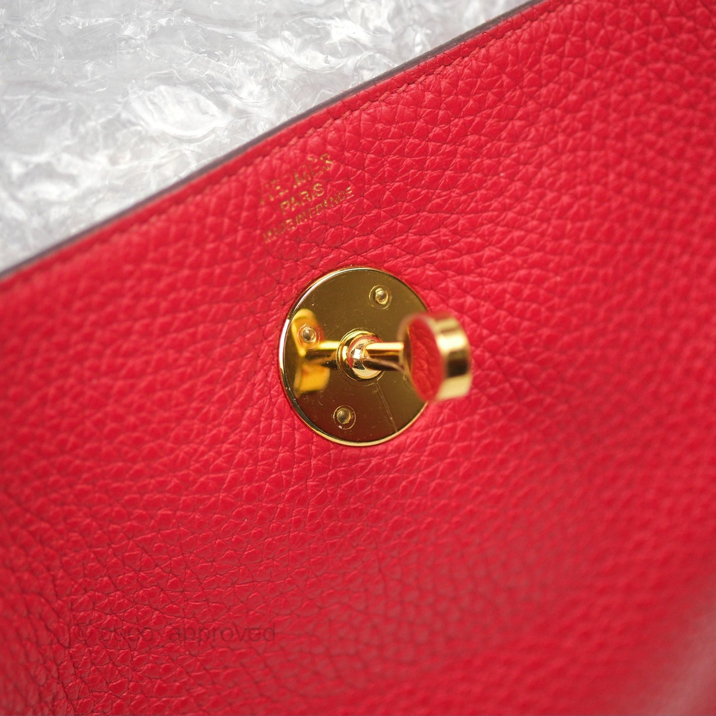Hermès Lindy 26 Rouge Tomate Clemence Gold Hardware