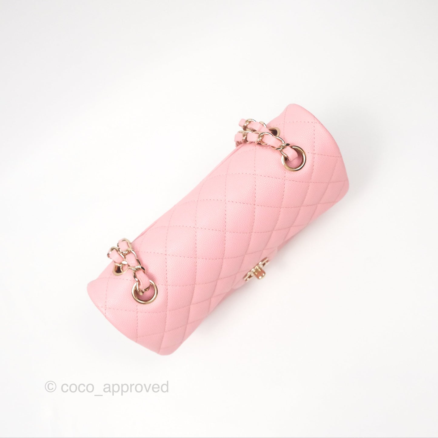 Chanel Small Classic Flap Quilted Sakura Pink Caviar Gold Hardware