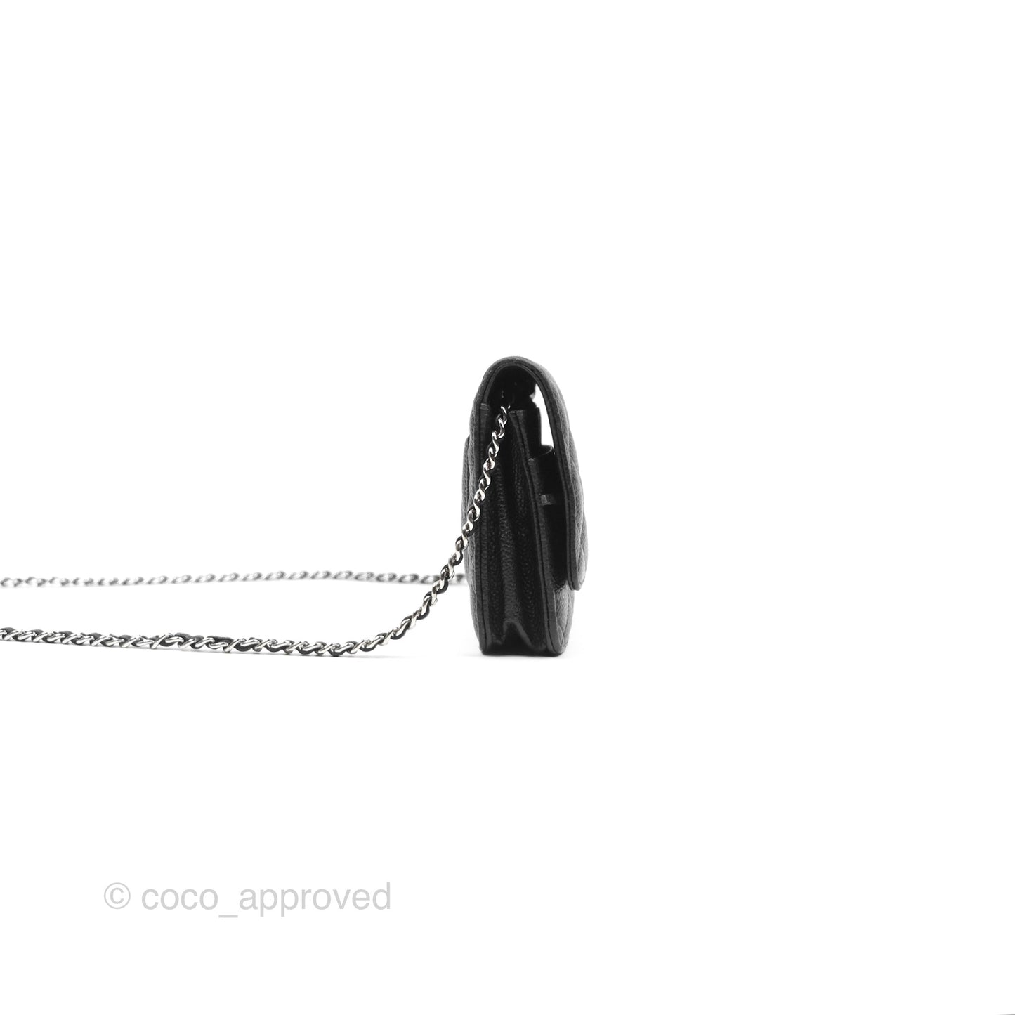 Chanel Quilted Classic WOC Black Caviar Silver Hardware