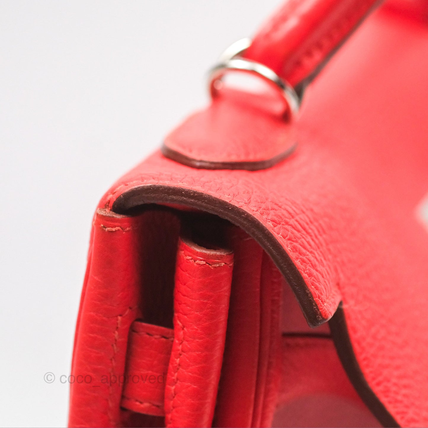Hermès Kelly 32 Retourne Rose Jaipur Clemence Palladium Hardware