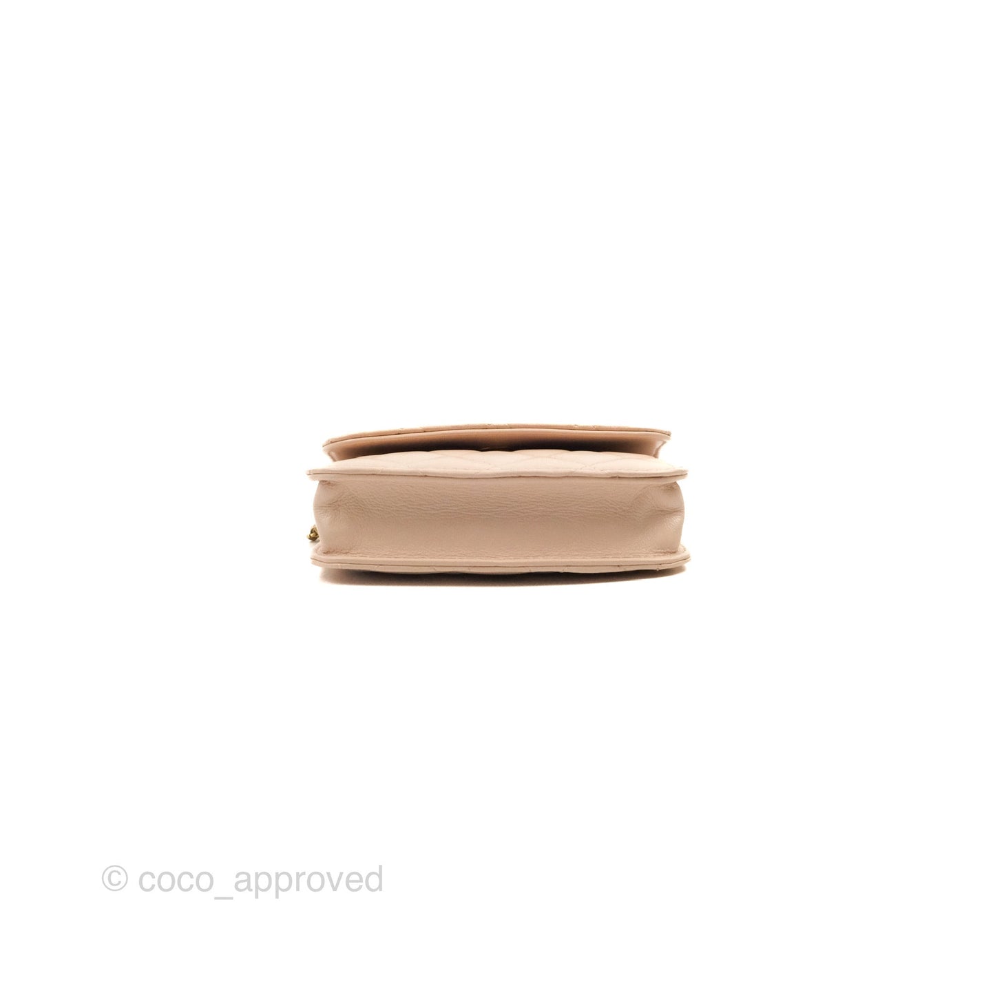 Chanel Mini Pearl Crush Clutch With Chain Belt Rose Clair Pink Lambskin Aged Gold Hardware
