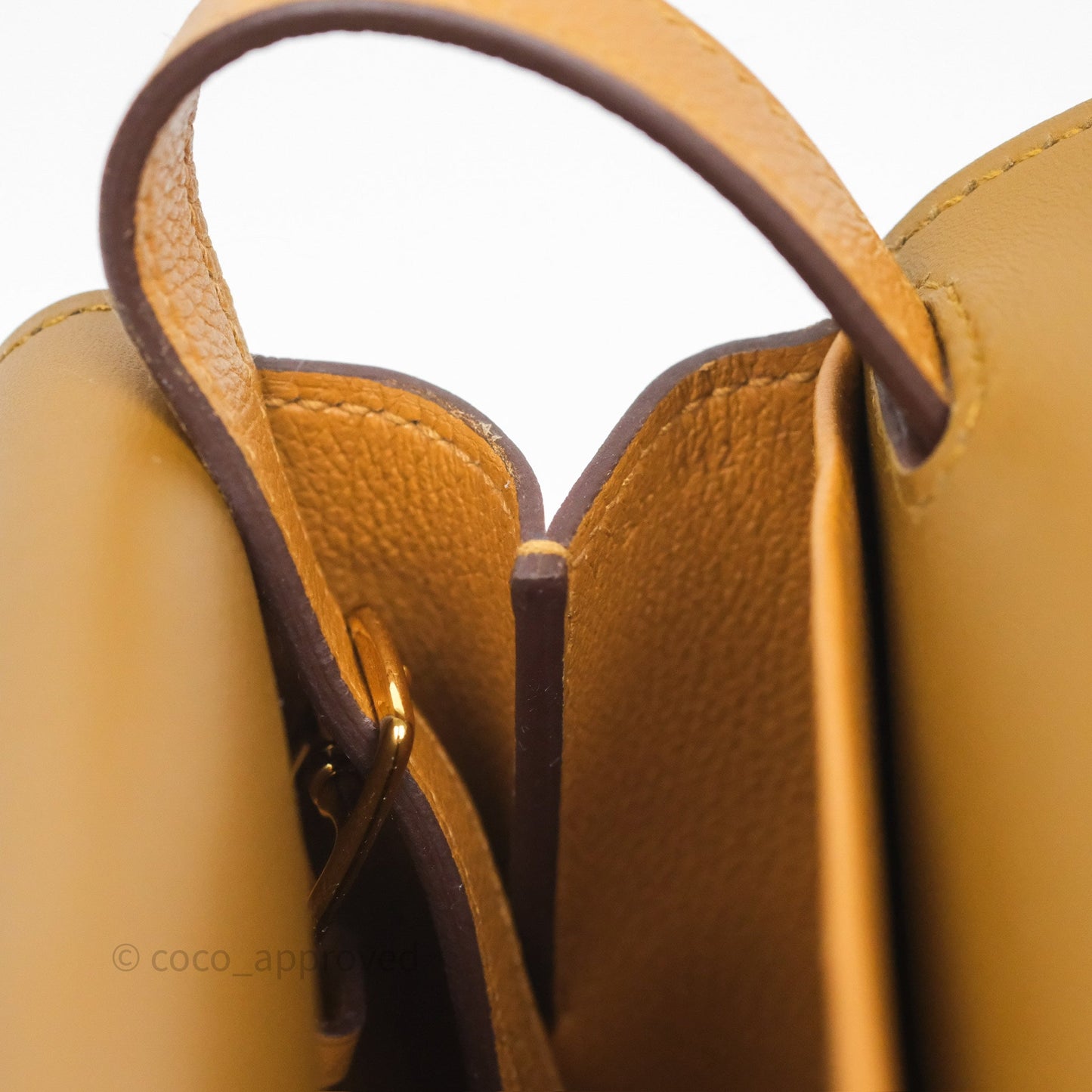 Hermès Halzan 25 Caramel 28 Evercolor Gold Hardware