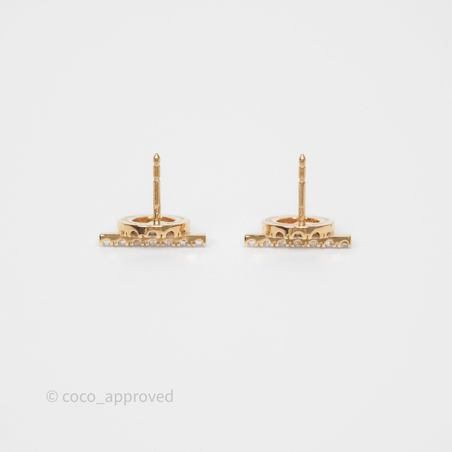 Hermès Boutons d'oreilles Finesse Earrings Rose Gold Diamonds