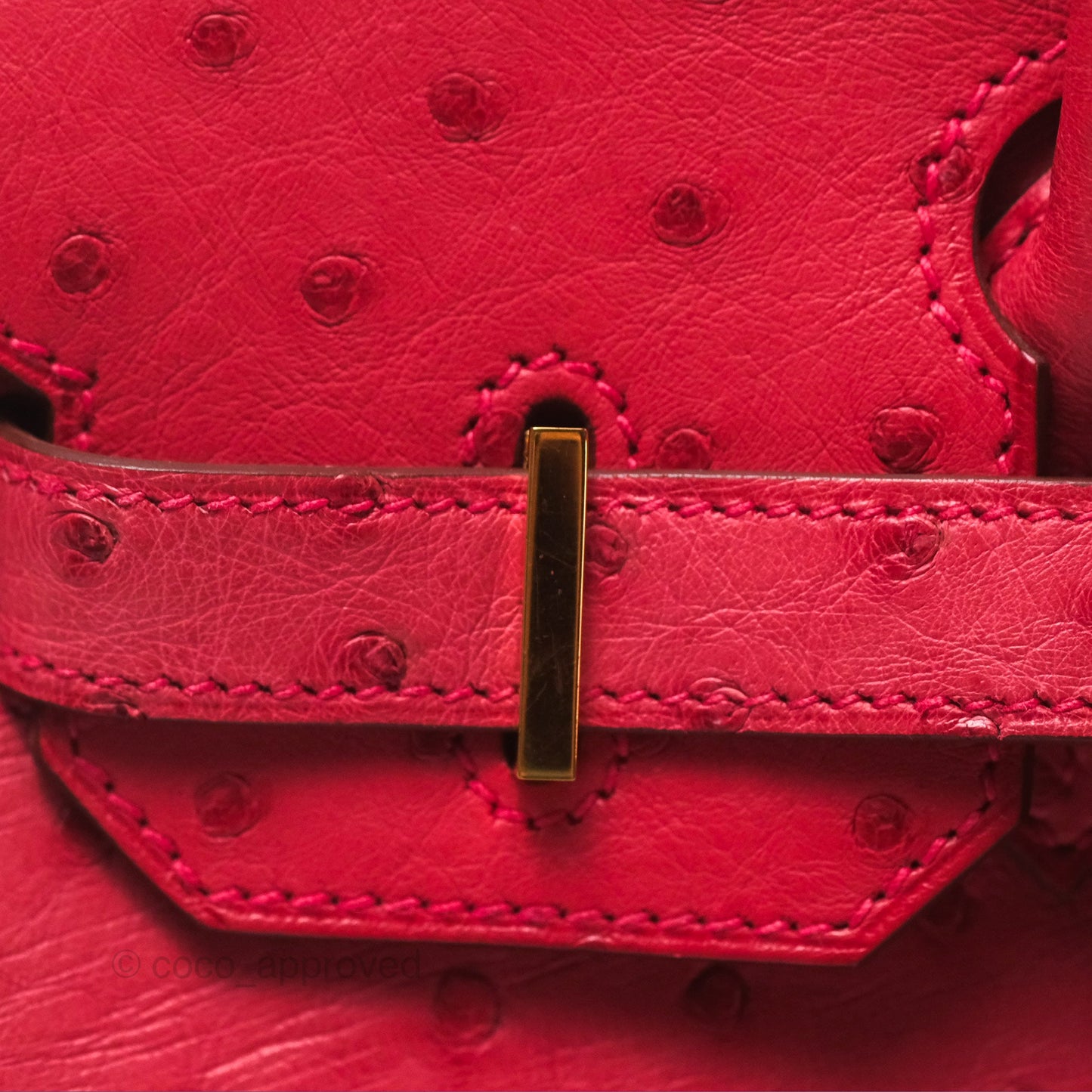 Hermès Birkin Retourne 30 Bougainvillea Ostrich Gold Hardware