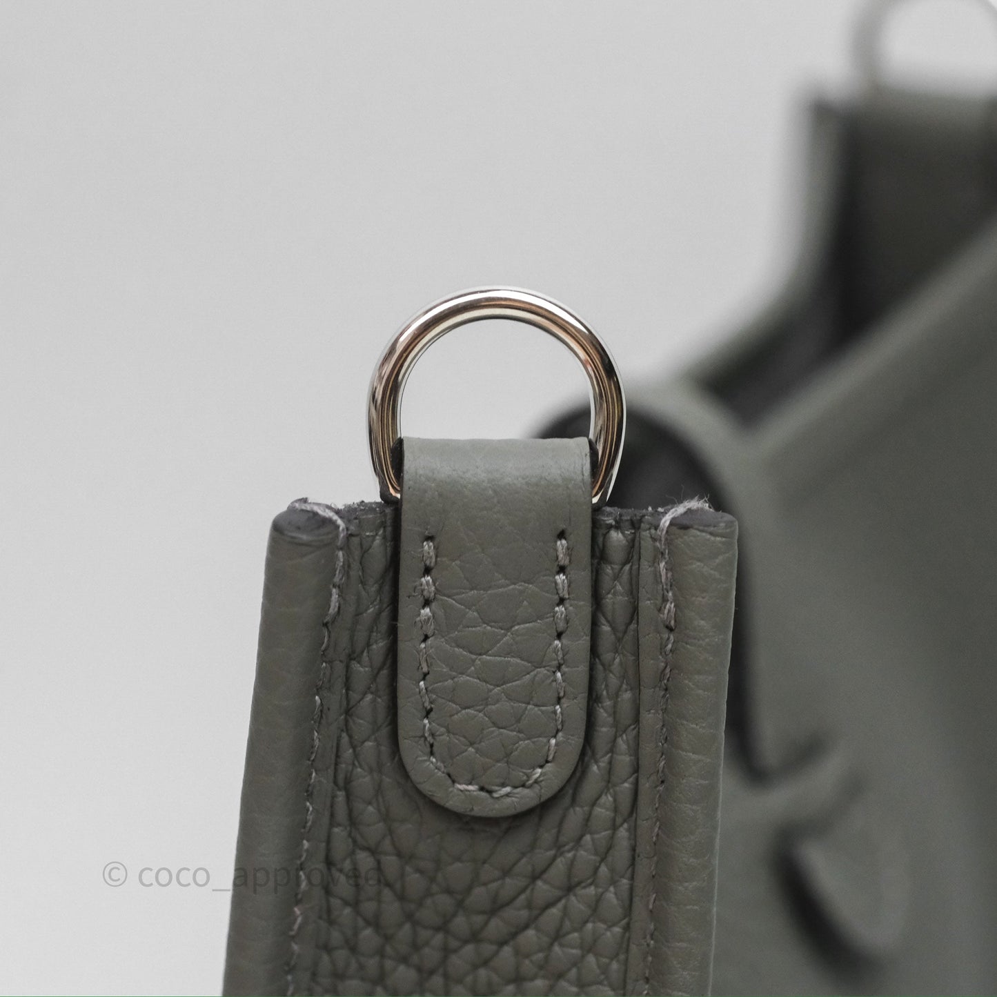 Hermès Mini Evelyne 16 Gris Meyer 0L Clemence Palladium Hardware
