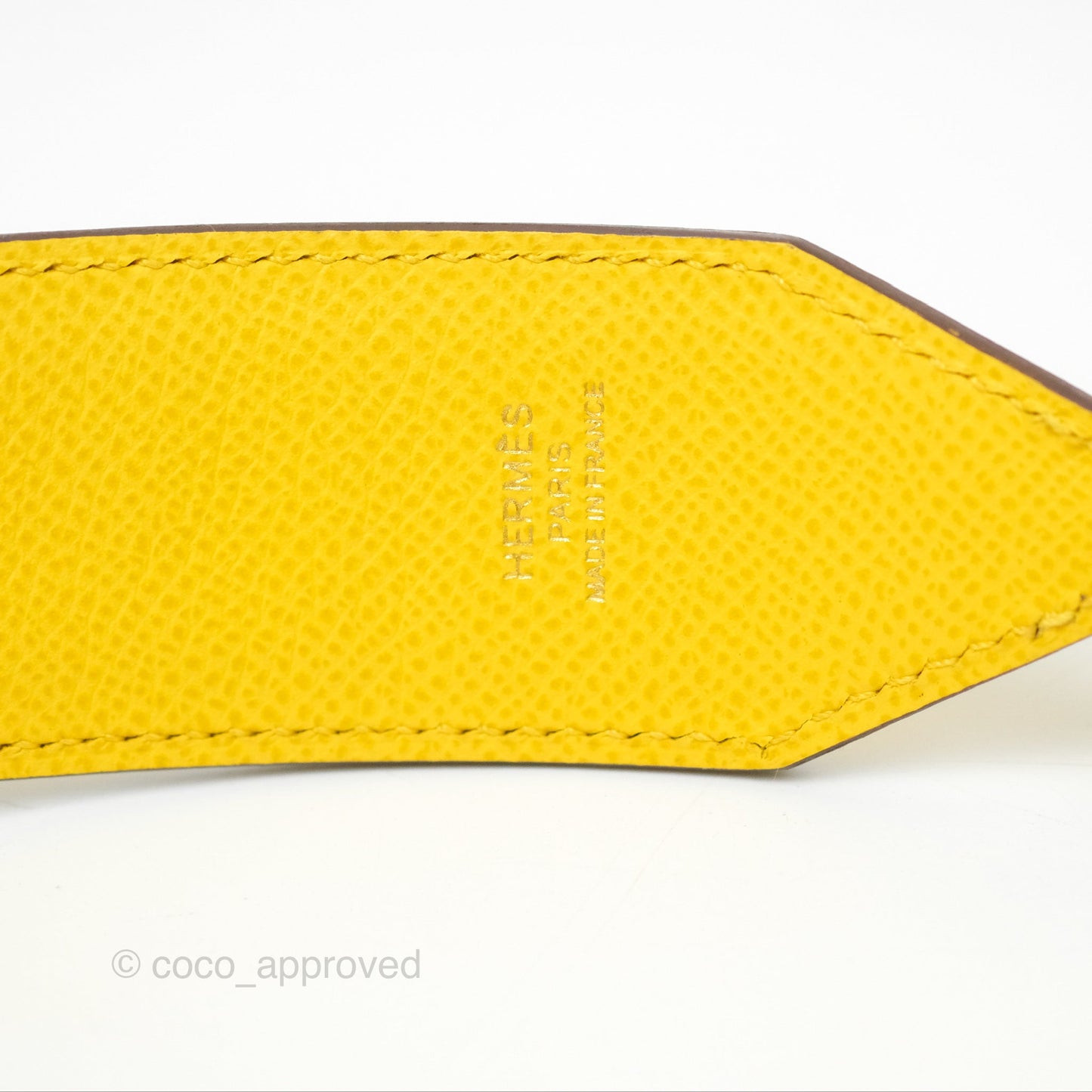 Hermès Tressage Cuir Hexagone Strap 40mm Epsom Gold Hardware