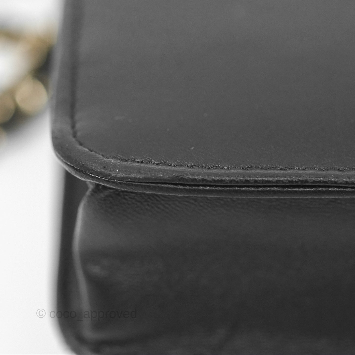 Chanel Wallet On Chain WOC Black Patent Lambskin Gold Hardware