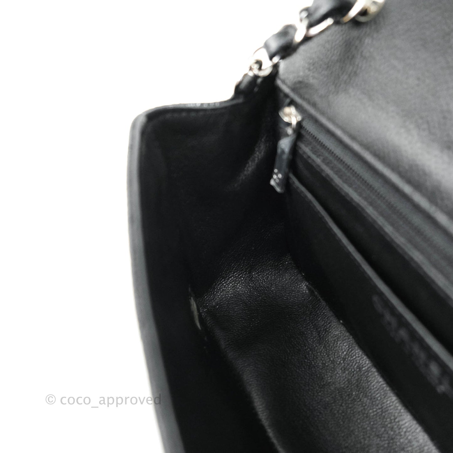 Chanel Classic Quilted Mini Rectangular Flap Black Caviar Silver Hardware