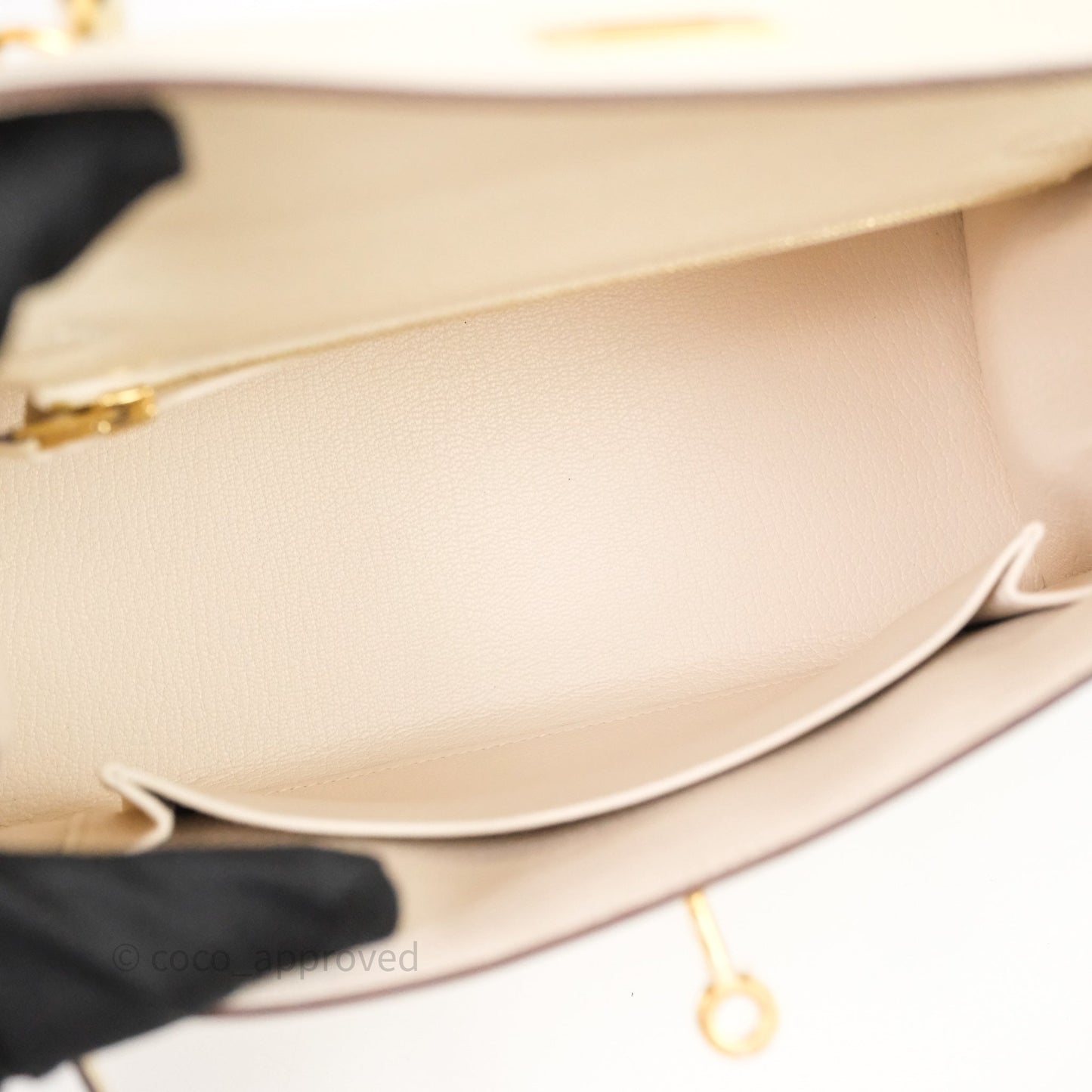 Hermès Kelly 25 Nata I2 Epsom Gold Hardware