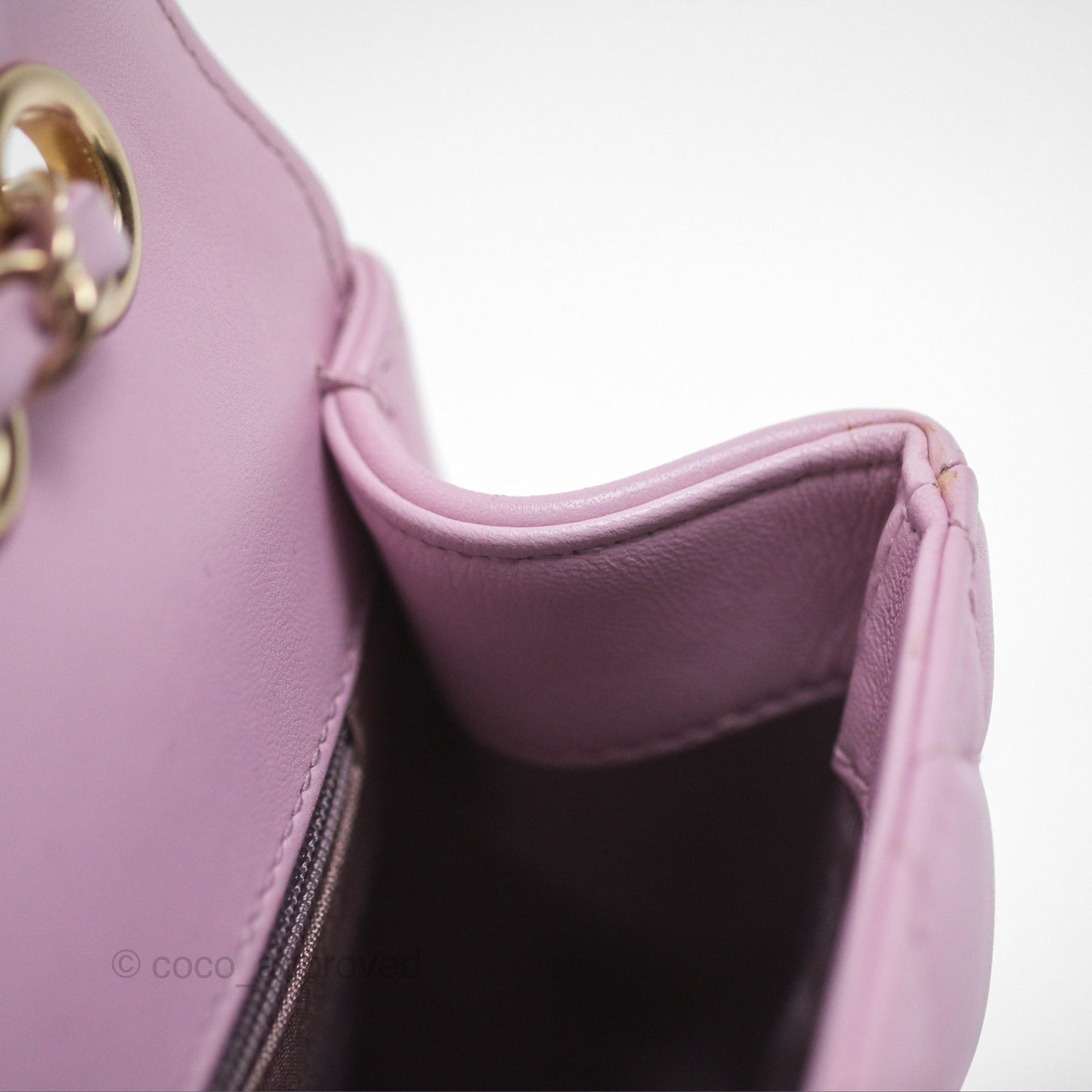 Chanel Quilted Flap Bag Pink Lambskin Aged Gold Hardware
